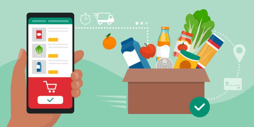 online grocery sales - ventas de comestibles en línea