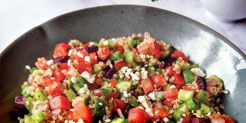 Greek Quinoa Salad -ensalada de quinoa griega