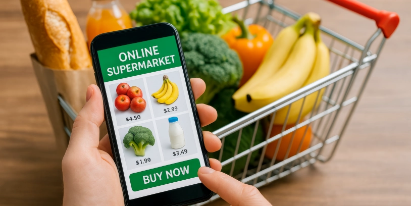 U.S. eGrocery sales growth - Crecimiento de ventas de comestibles en línea