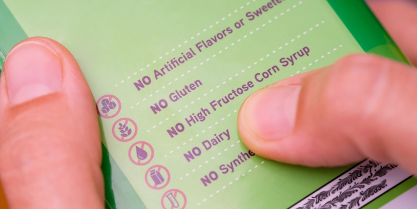 no artificial colors labeling - etiquetado sin colorantes artificiales
